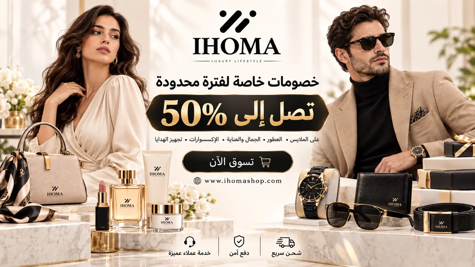 خصومات تصل إلى 50%